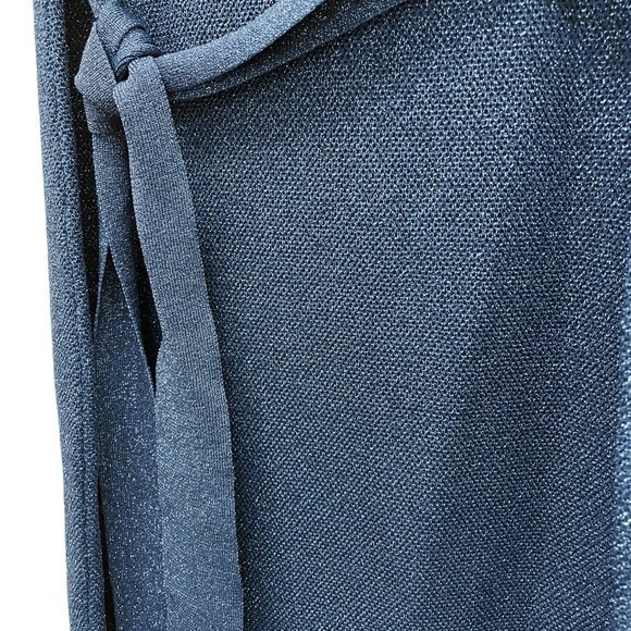 NWT Rachel Roy Kiki Navy Shimmer Midi Fitted Sheath Sweater Dress Size Large NEW - Picture 11 of 16